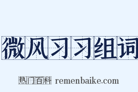 微风习习组词是什么意思的图片